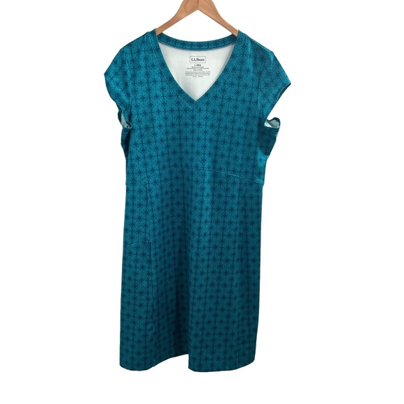 L.L. Bean Dresses Ll Bean Athleisure Blue Medallion Print Dress
